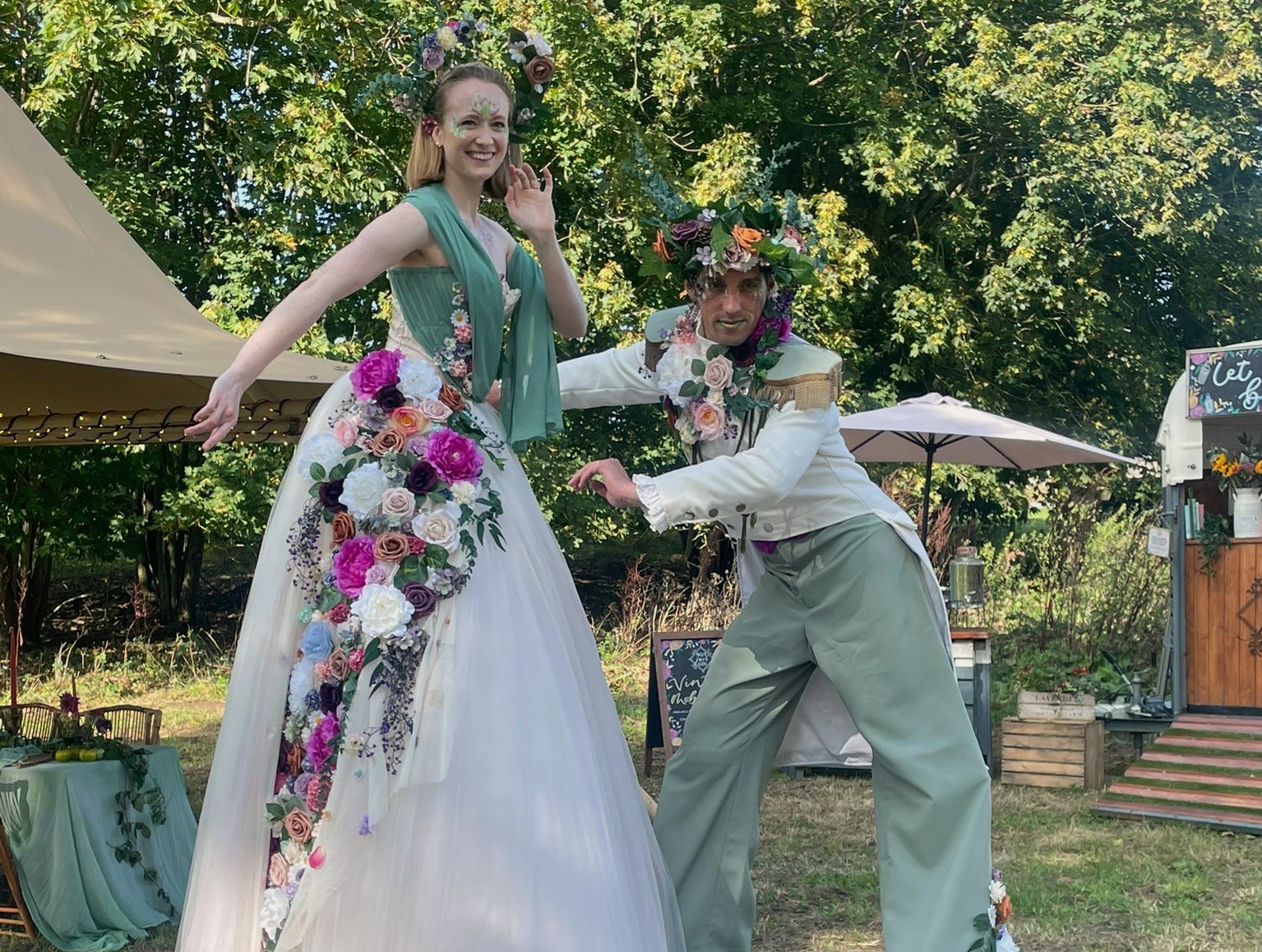 Flower Stilt Walkers